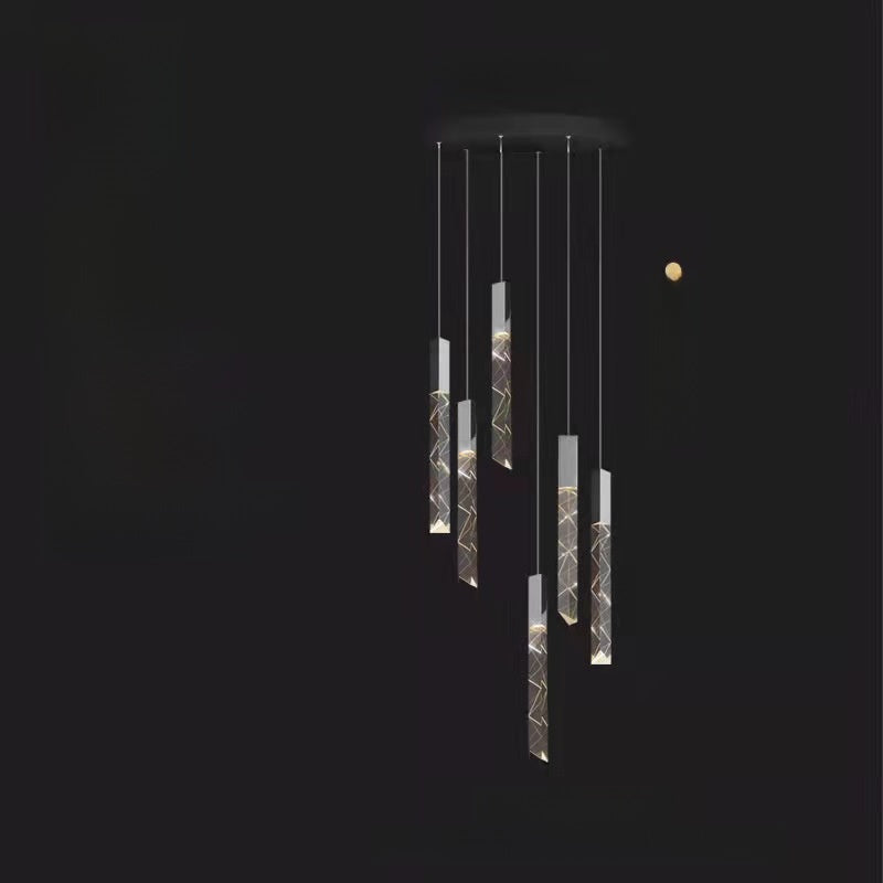 Rotating Crystal Chandelier Nordic Modern Lighting
