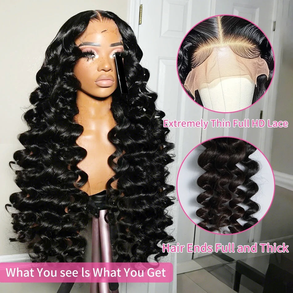 Loose Deep Wave 13X6 Lace Front Human Hair Wigs Brazilian 4