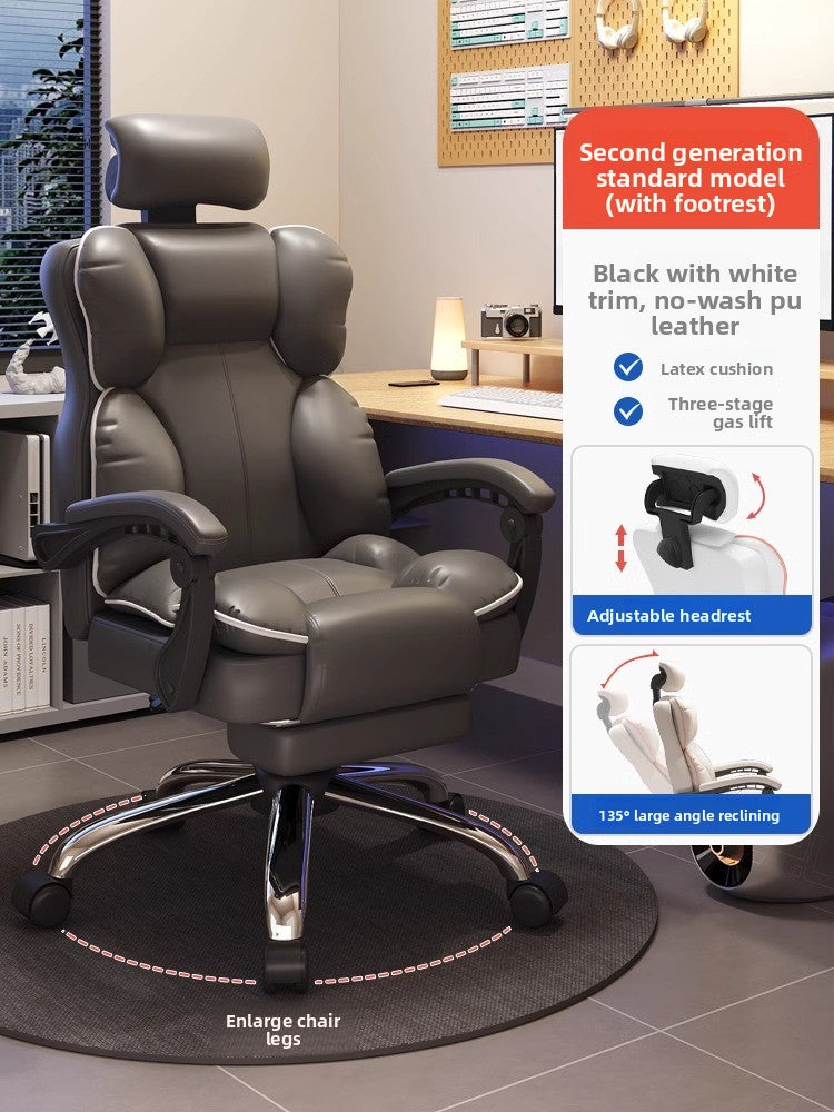 Gaming Chair for Living Room - Ergonomic Office Chair with Footrest, High Back Metal Armchair for Adults