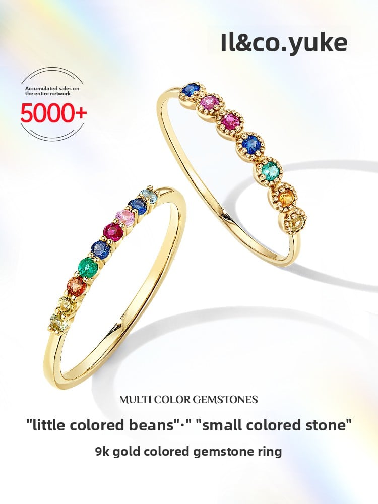 Rainbow gemstone ring 1