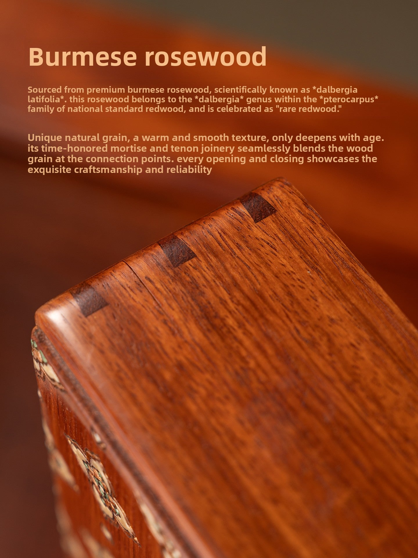 Portable Rosewood Jewelry Box