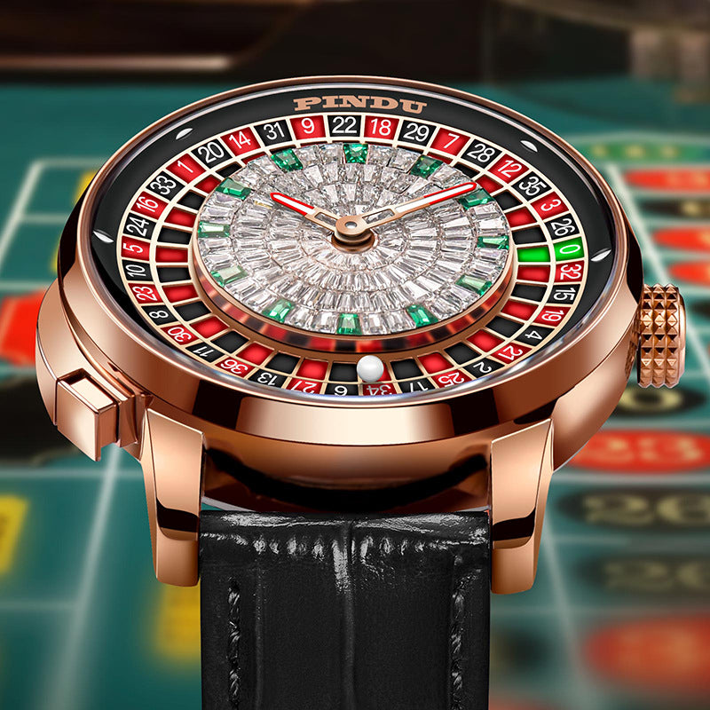 Automatic Mechanical Watch with Diamond Dial
