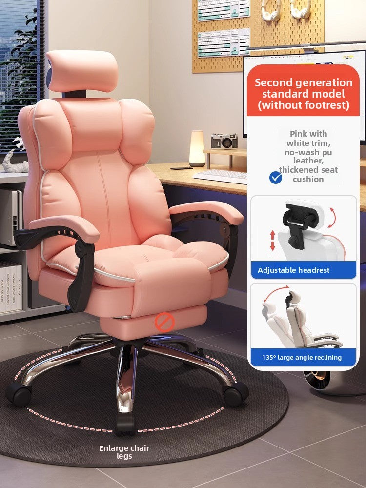 Gaming Chair for Living Room - Ergonomic Office Chair with Footrest, High Back Metal Armchair for Adults