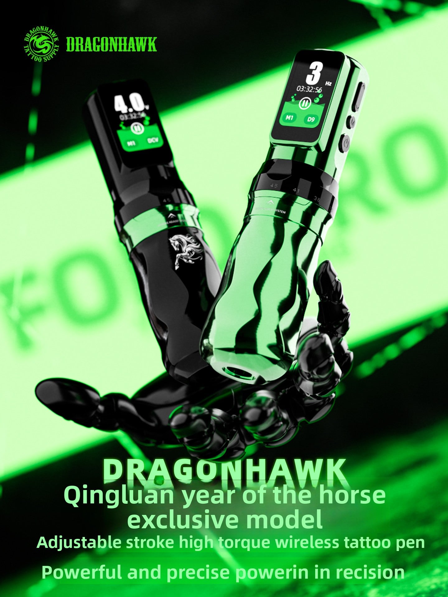 Adjustable Stroke Tattoo Pen Machine with Coreless Motor 1