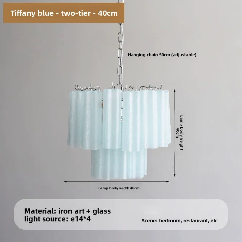 French Style Modern Chandelier with Glass Shade