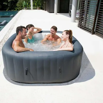 Portable Inflatable Bathtub with Bubble Jet Massage