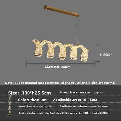 Spiral Crystal LED Chandelier Modern Luxury Design