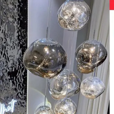 Minimalist Glass Lava Chandelier