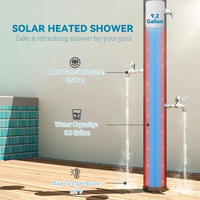 Solar heated shower