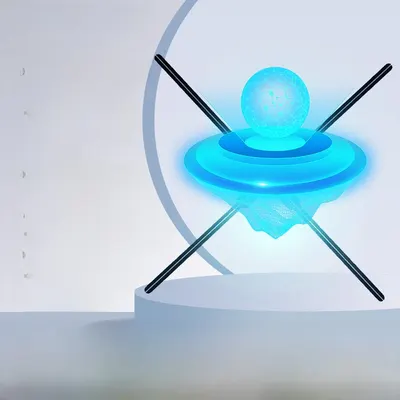Naked-eye 3d holographic fan advertising machine projector