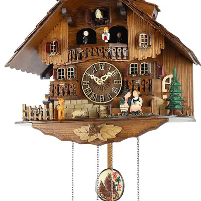 Quartz Cuckoo Wall Clock with Light Control