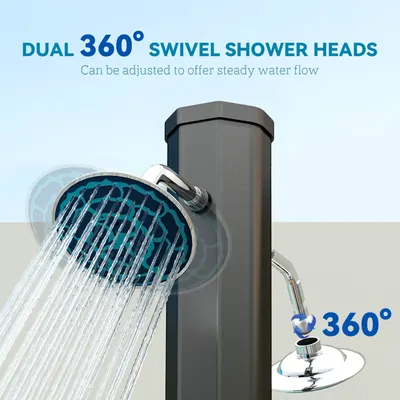 Solar heated shower