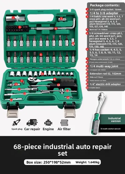 Ratchet Wrench Socket Set Automotive Repair Tools