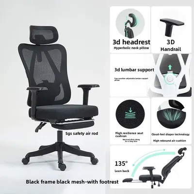 Ergonomic Mesh Office Chair, High Back Executive Chair with Adjustable Lumbar Support
