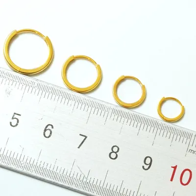 18K Gold Hoop Earrings