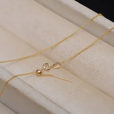 Adjustable 18K Gold Pearl Chain Necklace Bracelet Set