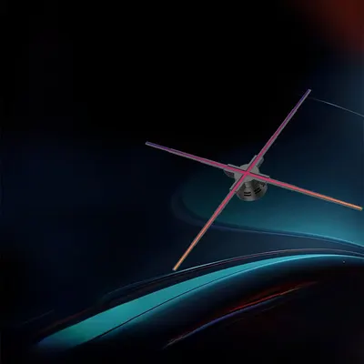 Naked-eye 3d holographic fan advertising machine projector