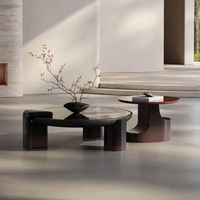 Italian Minimalist Slate Coffee Table