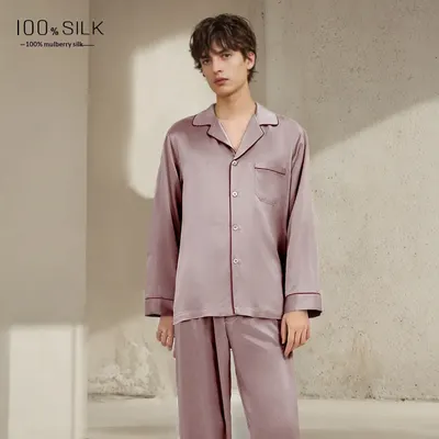 Mumi Heavyweight Silk Pajamas for Men Comfortable Sleepwear