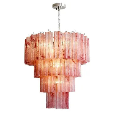 French Style Modern Chandelier with Glass Shade
