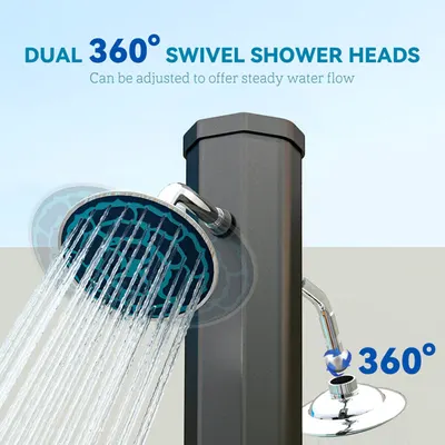 Solar heated shower