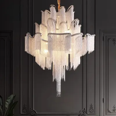 Light luxury tassel chandelier