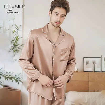 Mumi Heavyweight Silk Pajamas for Men Comfortable Sleepwear
