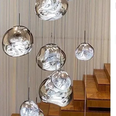 Minimalist Glass Lava Chandelier