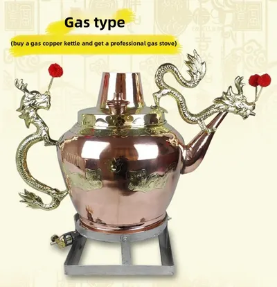 Traditional Dragon Spout Copper Cooking Pot