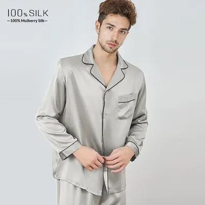 Mumi Heavyweight Silk Pajamas for Men Comfortable Sleepwear