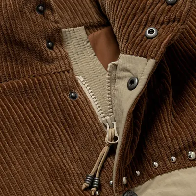 Studded Corduroy Down Gilet Vest
