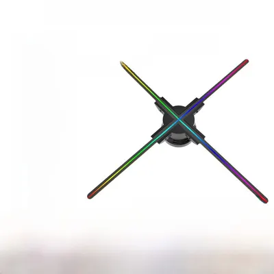 Naked-Eye 3D Holographic Fan Projector with Smart Control
