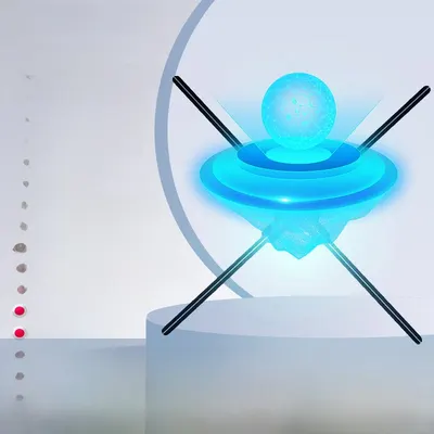 Naked-eye 3d holographic fan advertising machine projector