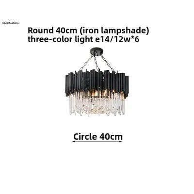 Black Crystal Living Room Chandelier