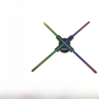 Naked-Eye 3D Holographic Fan Projector with Smart Control