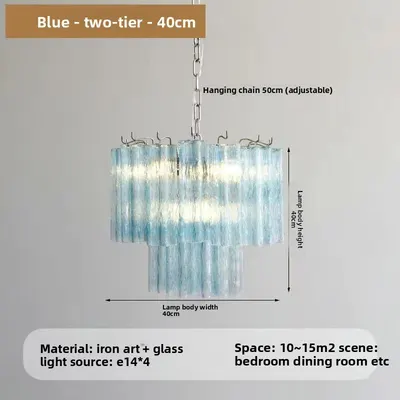 French Style Modern Chandelier with Glass Shade