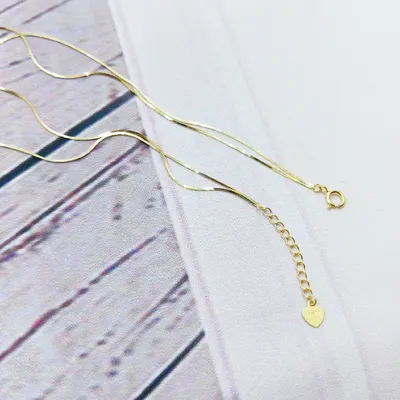 14K Gold Snake Bone Chain Bracelet