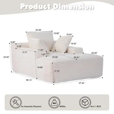 Cushioned Sleeping Sofa