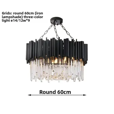 Black Crystal Living Room Chandelier