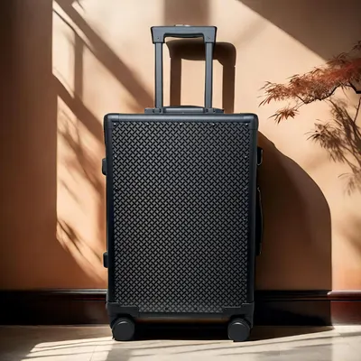 Carbon Fiber Carry On Luggage TSA Lock Spinner Suitcase Zipperless Design, Silent 360° Wheels, Aluminum Frame, Business Travel Bag