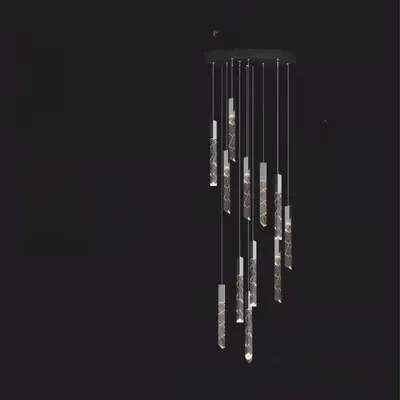 Rotating Crystal Chandelier Nordic Modern Lighting