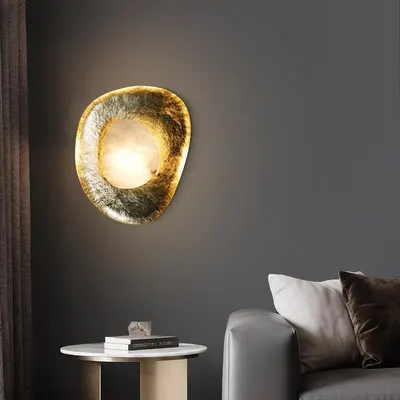 Luxury Copper Marble Wall Lamp