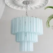 French Style Modern Chandelier with Glass Shade