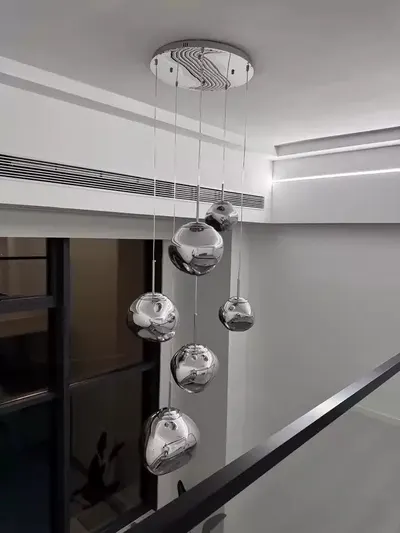 Minimalist Glass Lava Chandelier