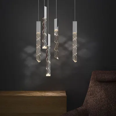 Rotating Crystal Chandelier Nordic Modern Lighting