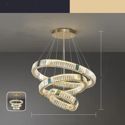 Buy Light Luxury Crystal Living Room Chandelier Stainless Steel global swanky 3