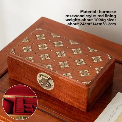 Portable Rosewood Jewelry Box