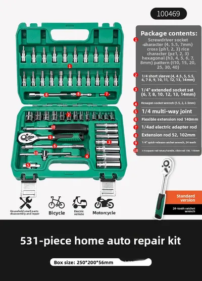 Ratchet Wrench Socket Set Automotive Repair Tools