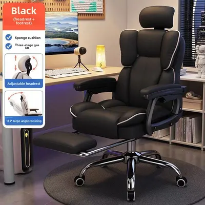 Desk Chair with Footrest, Ergonomic Executive Office Chair, Adjustable Headrest, Reclining Computer Chairs, for Home and Meeting Rooms Desk Chair