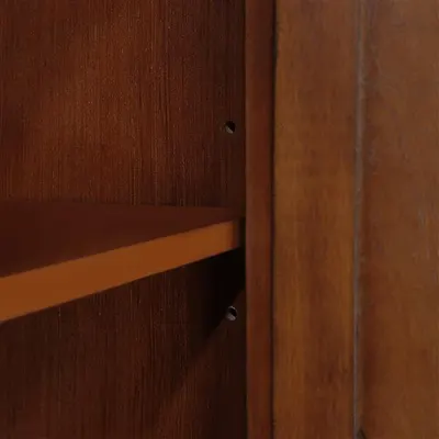 Control table with storage shelves